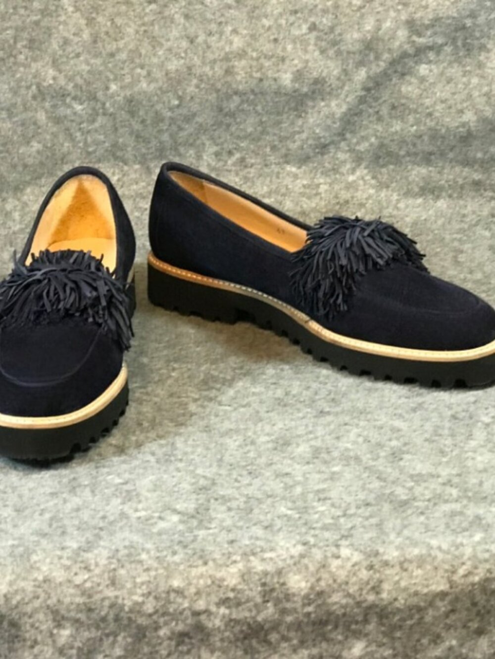 Ron White Women’s Leather Skylar Fringe Slip On Loafer Shoes - Picture 7 of 14